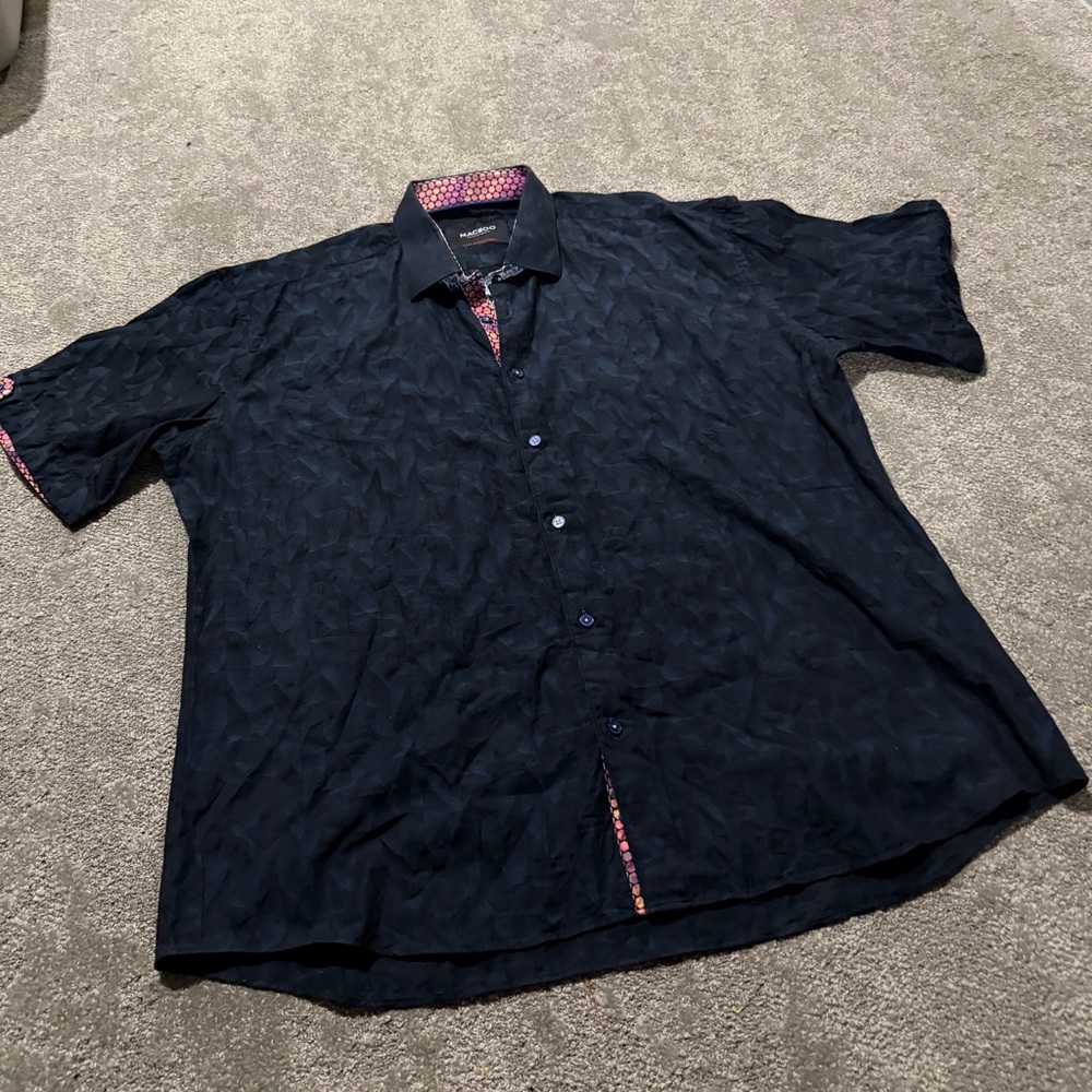 Maceoo men’s short sleeve button down shirt multicolor size 3XL big and tall
